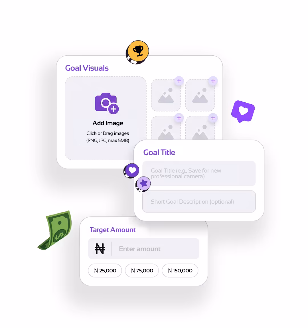 Adding Items & Cash Goals